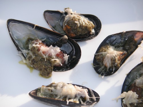 gratinerade musslor